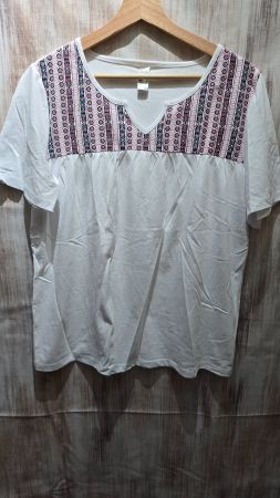 🎉 Ethno Printed T-Shirt - 40 - Boho Chic (100% Baumwolle)