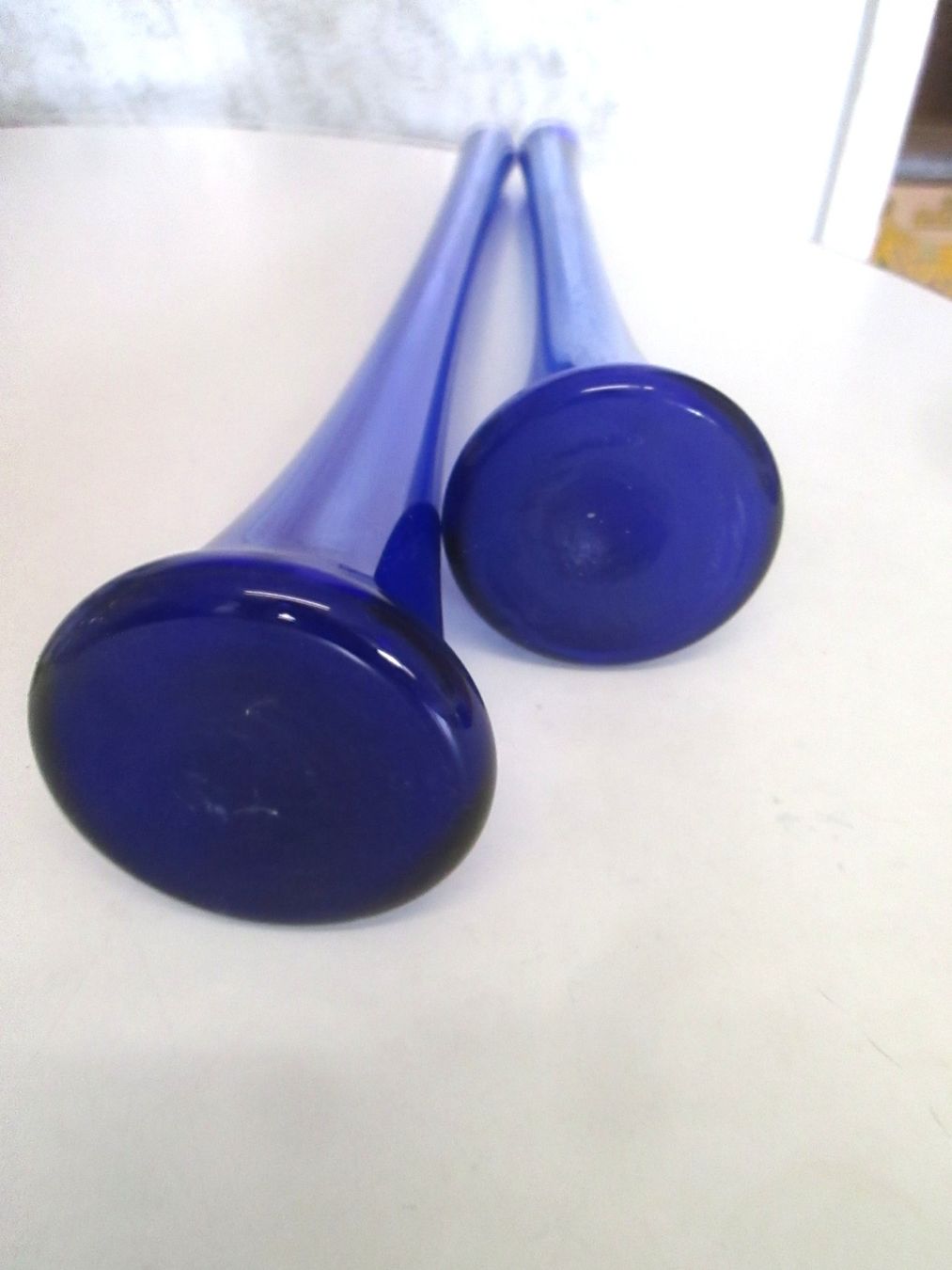 Vase & Récipients: 2 blaue Glasvasen – D'occasion à Sementina par babucia 1