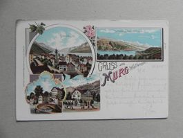 Litho Karte Murg St.Gallen 1912 Schiffli Rössli in Farbe