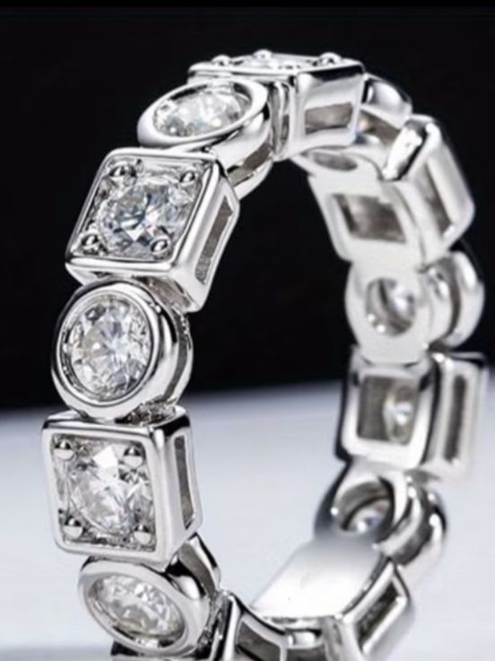 Anelli: Luxus Elegante Gr.18:8 Ring  Memoire Silberfarben – Nuovo (secondo la descrizione) da Biel-Bienne venduto da Roserosse13 3