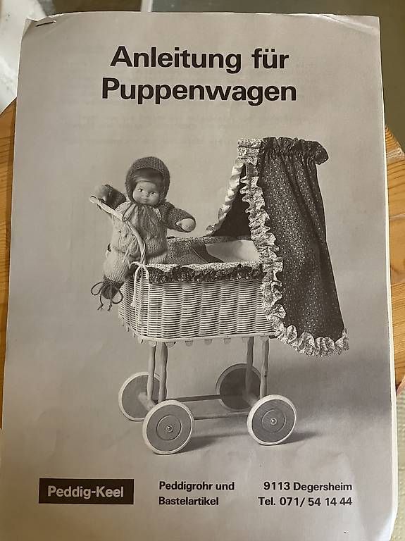 Bastelsets: PEDDIGROHR PUPPENWAGEN, Bastelset – Gebraucht aus RHEINFELDEN von Rhfch 1