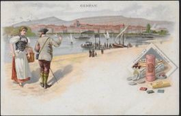 Uralte AK SUCHARD illust. GENÈVE mit Reklame selten ab 1.-