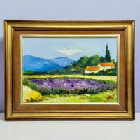 Christine BRY - Paysage Province Lavande huile sur toile