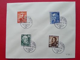 1942 PJ: J101-J104 Satzbrief LES VERRIÈRES Kat: 40.-+