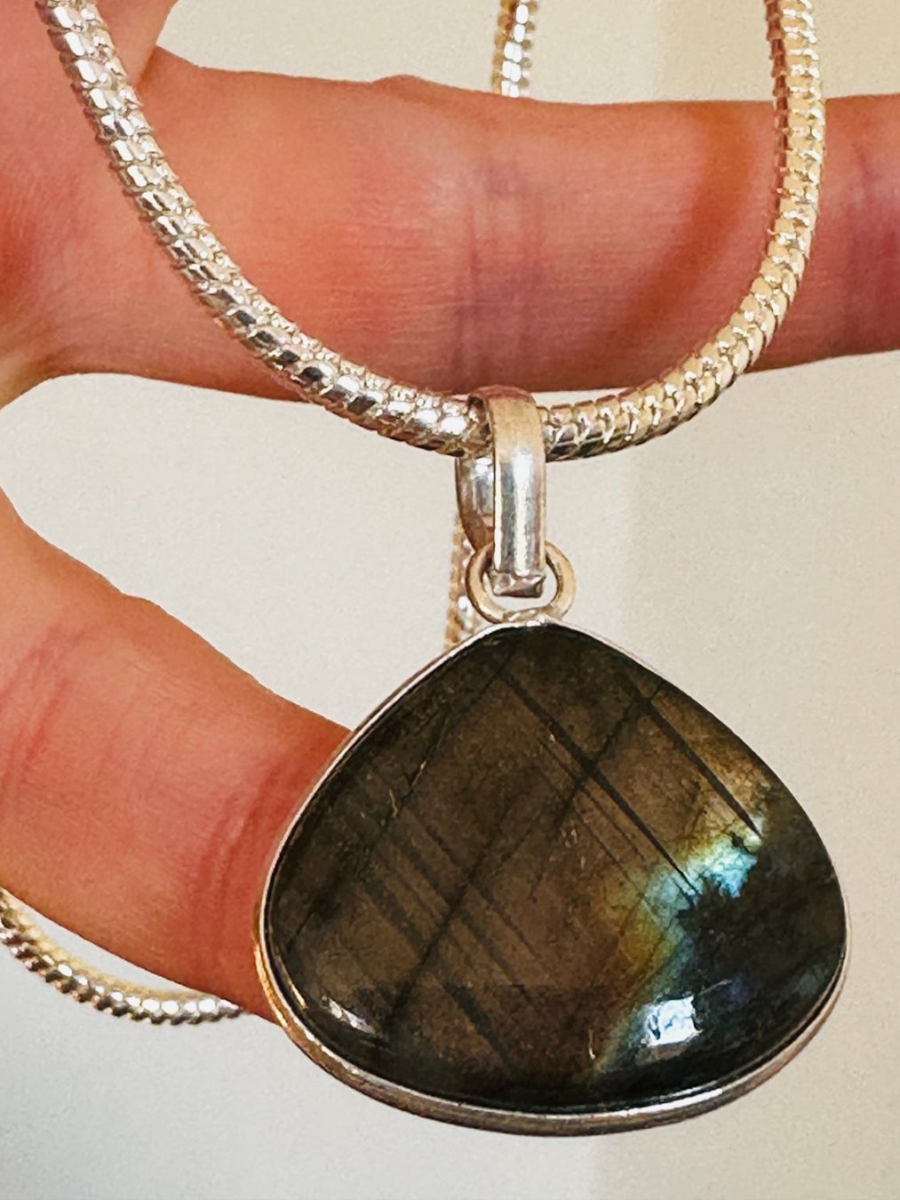 Catenine: Labradorite Gemstone Handmade Jewelry necklace – Nuovo e nell'imballaggio originale da Genève venduto da AGBERG 3