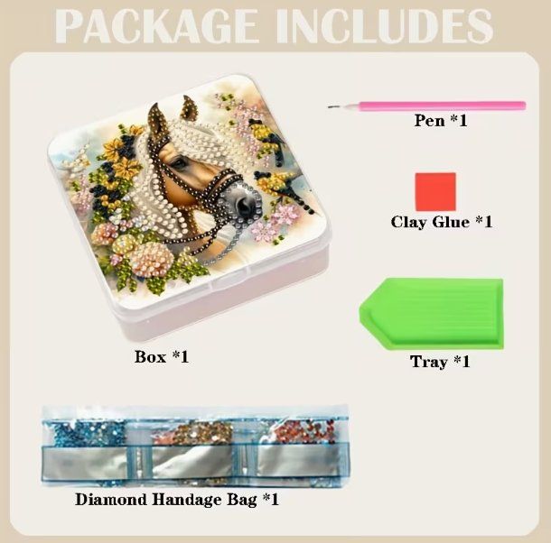 Kit bricolage: Diamond Painting Box Pferd – Nuovo e nell'imballaggio originale da Obergösgen venduto da Diamond-Painting 1