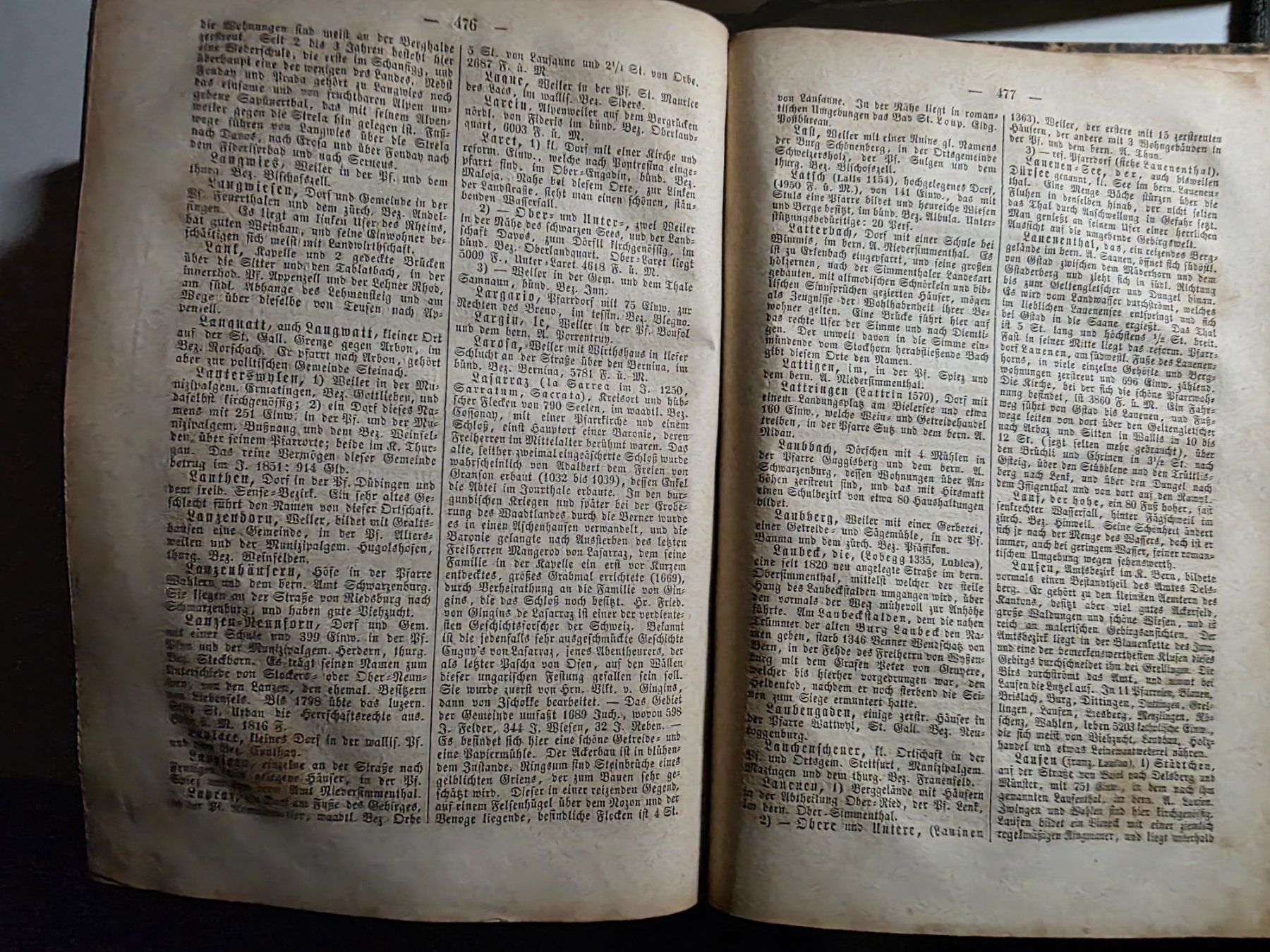 Bücher: Hand Lexikon Schweizerische Eidgenossenschaft 1856 – Gebraucht aus Walterswil BE von Lonitti 6