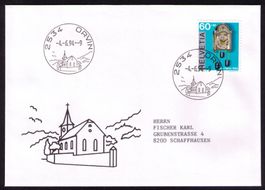 2534 ORVIN_CHASSERAL_Pendule_K1403_4.6.94 >> ERSTTAG_FDC !