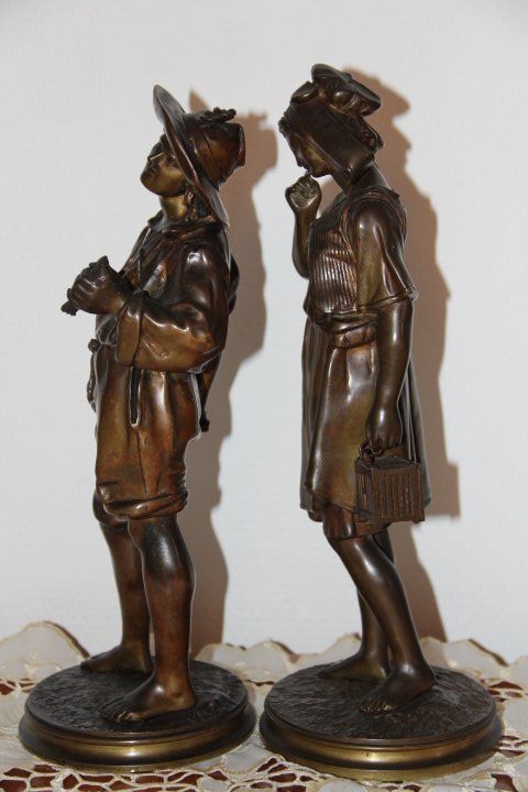 Sculture & Statue: Paire de sculptures en bronze antique . – Usato da Praz (Vully) venduto da pikuluka1 4