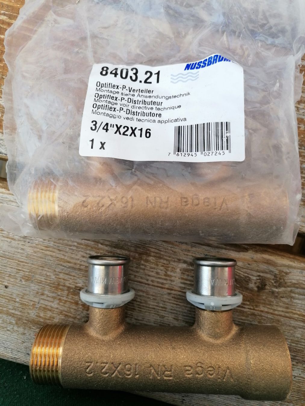 Rubinetteria: Raccord laiton  Nussbaum pour eau  Neuf – Nuovo e nell'imballaggio originale da Cheyres venduto da Capitain 4