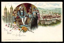 Lithographie St. Gallen, Der Abt von St. Gallen
