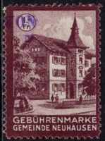 1 Fr. Fiskalmarke der Gemeinde NEUHAUSEN