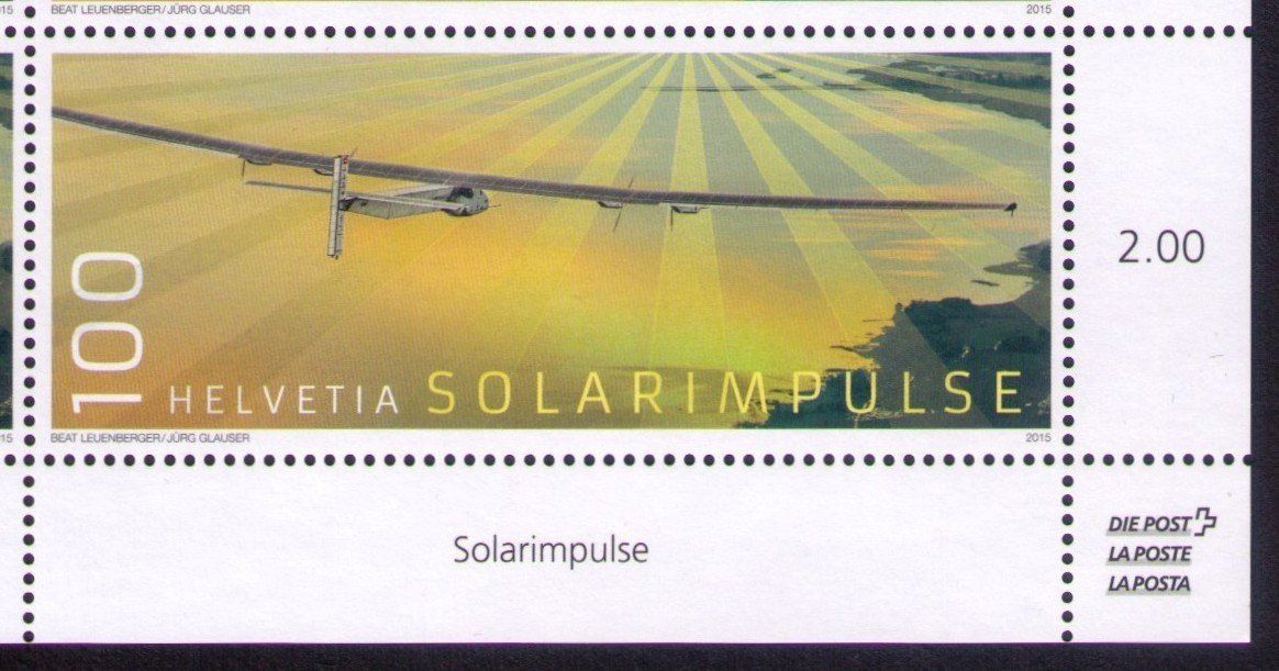 Tutti i francobolli: 2016_1600_SOLAR IMPULSE im Kleinbogen__FEHLER 2015 !! ** – Nuovo (secondo la descrizione) da Marthalen venduto da Ch_quality 1