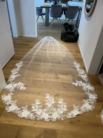 Brautschleier lang mit Spitze neu