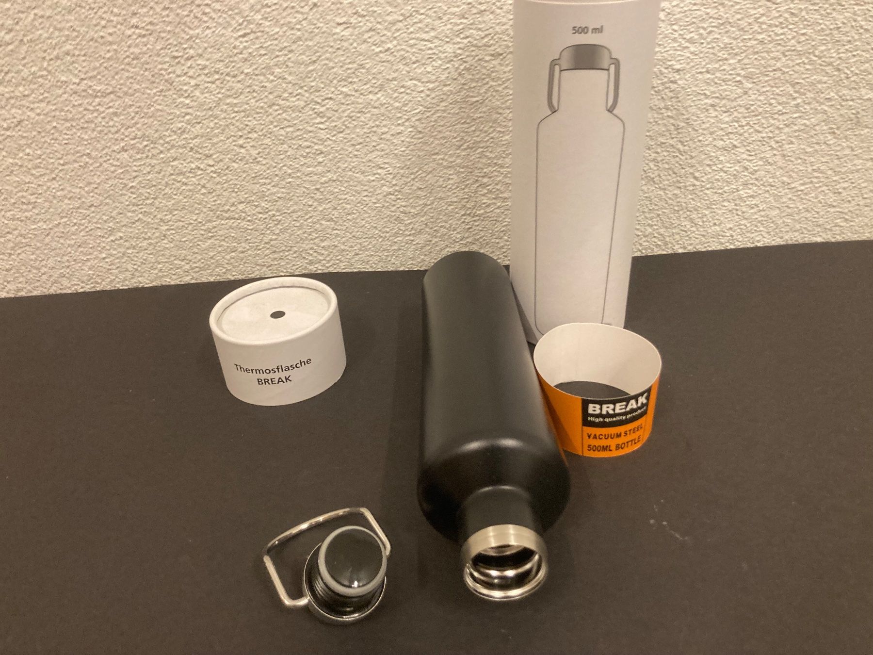 Trinkflaschen & Thermosflaschen: Thermosflasche Break, 500ml, schwarz, Neu – Neu und originalverpackt aus Neuenhof von jorogo 4
