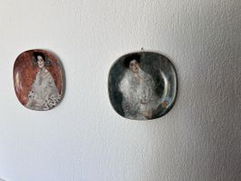 Wandteller Set 5 Stk. Gustav Klimt Motive sehr guter Zustand