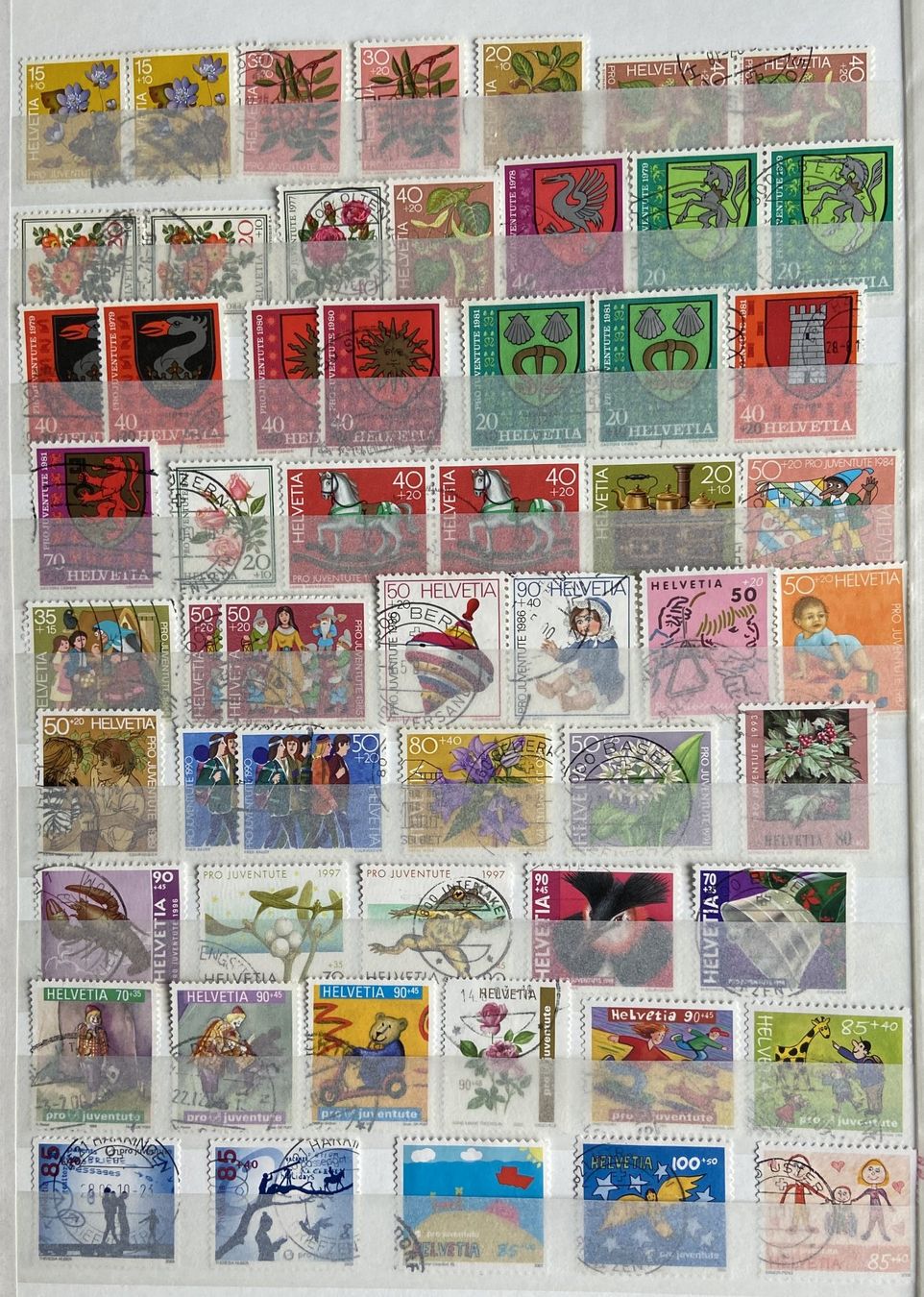 Alle Briefmarken: 4 Seiten  Pro Juventute – Gebraucht aus Böckten von Hansi36 1