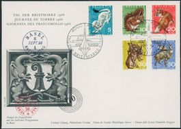 1966 - Tag der Briefmarke - Basel - Brief - Pro Juventute