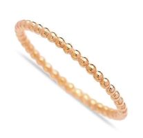 Ring fein dünn Kugeln 925 Silber roségold Klassiker 57