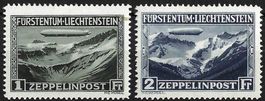 1931, ZEPPELINMARKEN, F7+F8 (SBK 800.-)