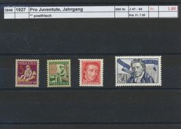 1927 Pro Juventute, Jahrgang, ** postfrisch