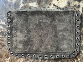Vanessa Bruno Kosmetiktasche Wildleder oliv