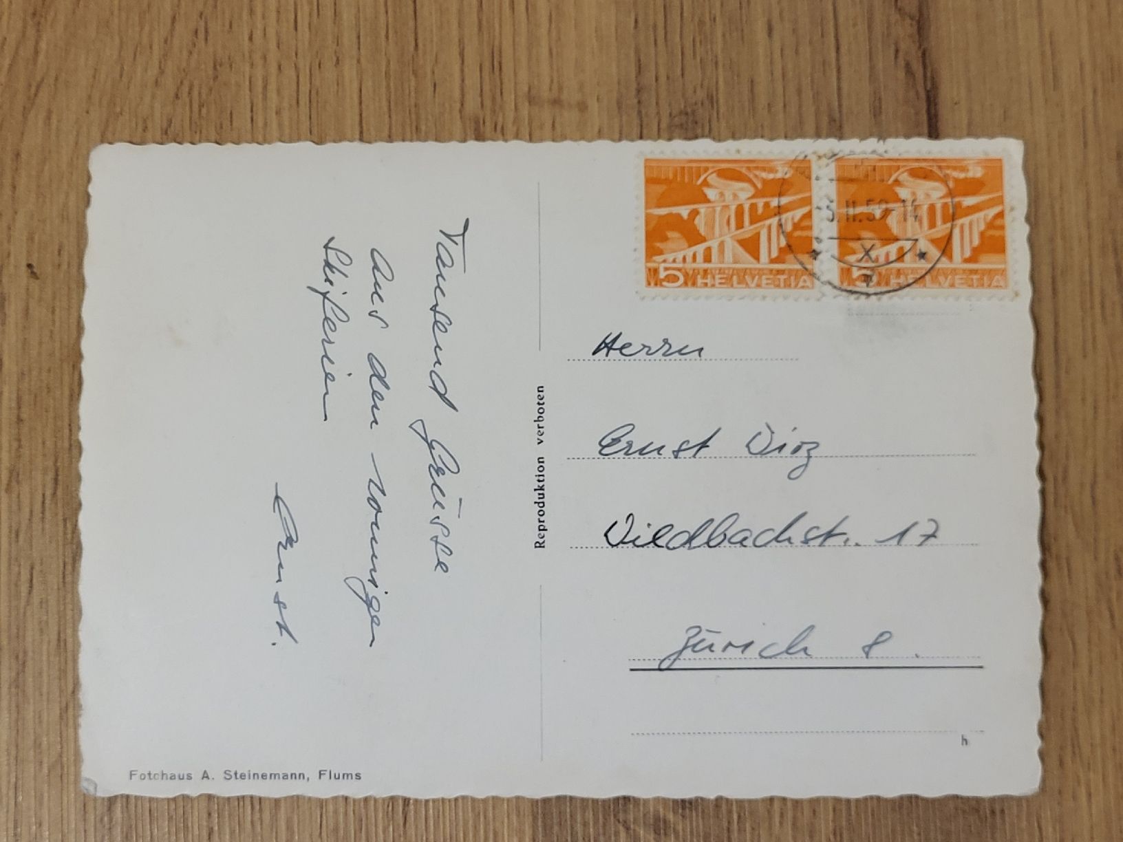 Cartoline postali: Alte Ansichtskarte Skigebiet Flumserberge – Usato da Allschwil venduto da Uhrenbinz 1