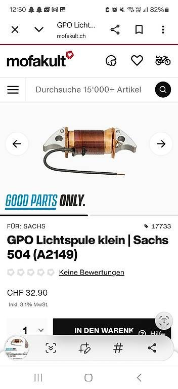 Parti ricambio per ciclomotori: Sachs 504 Lichtspule – Usato da Zell LU venduto da cle_xmx2