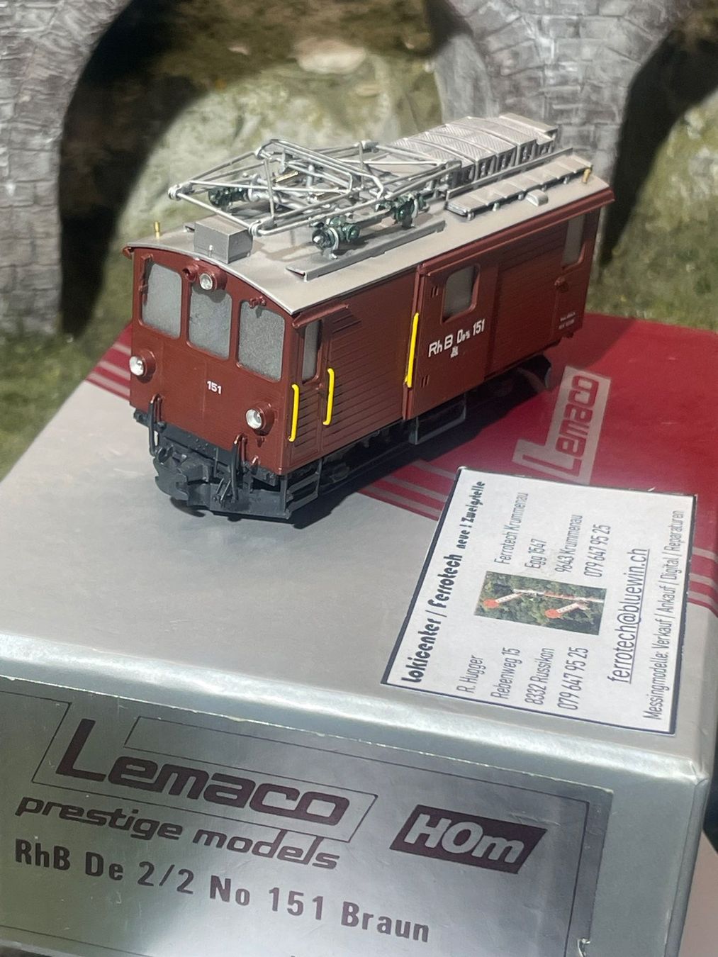 Lemaco Modellini di ferrovie: Lemaco, RhB, De 2/2 151 – Nuovo (secondo la descrizione) da Krummenau venduto da ferrotech 1