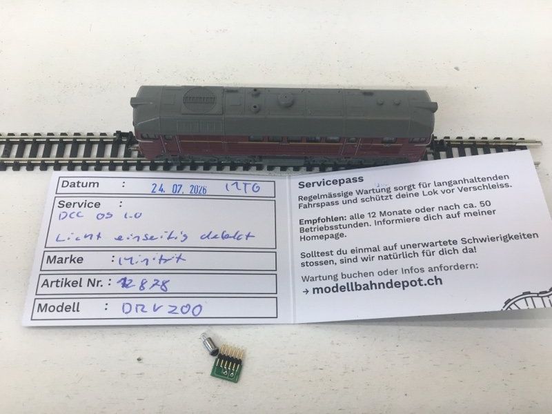 Trix Modellini di ferrovie: Spur N Minitrix 12878 DR V200 Taigatrommel – Usato da Büsserach venduto da ModellbahnDepot 1