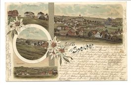 Gruss aus Speicher (AR) Hinterwies - Bendlehn - Litho - 1899