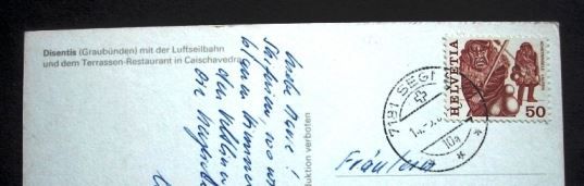 Cartoline postali: DISENTIS Luftseilbahn Caischavedra – Usato da Jona venduto da philajona 1