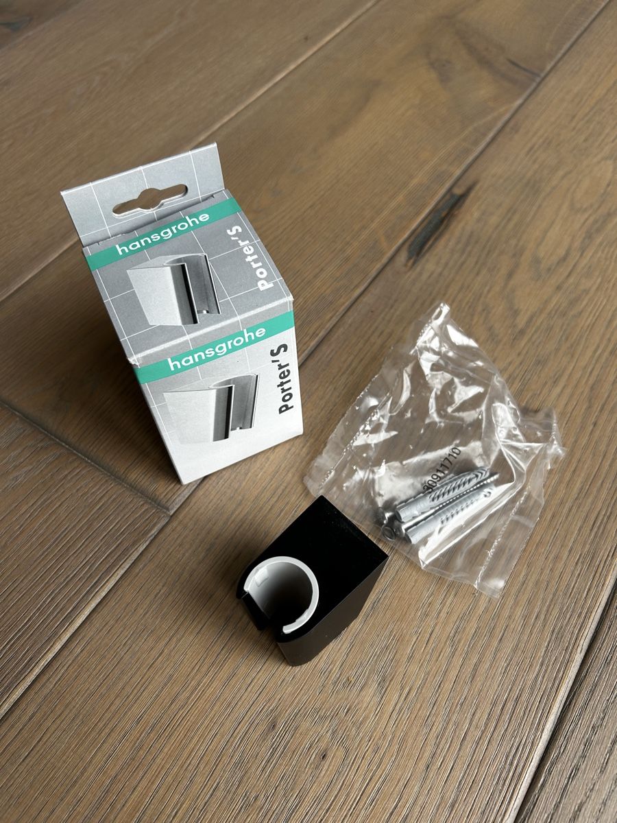 Hansgrohe Altro per il bagno: HansGrohe Brausehalter Set - Schwarz Matt – Usato da Richterswil venduto da giacometti222