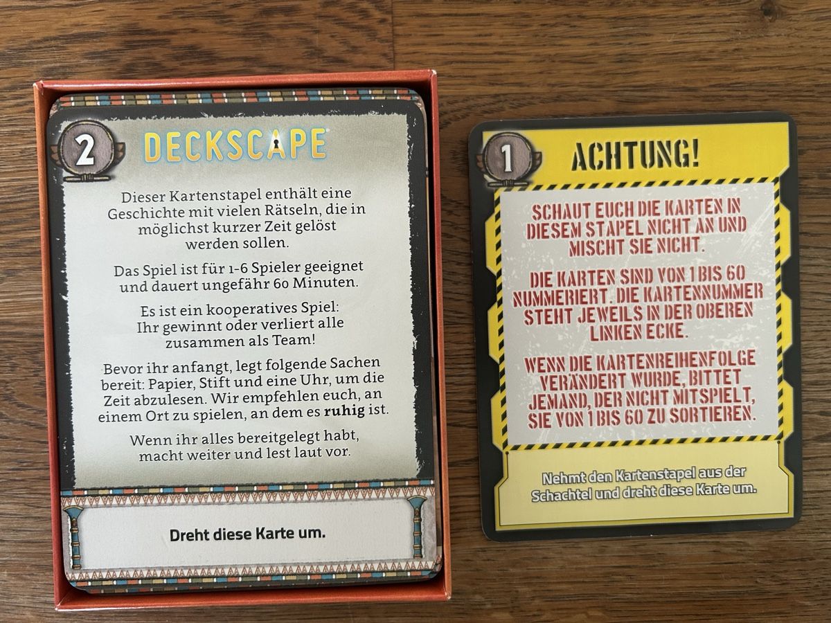 Giochi: Deckscape - Der Fluch der Sphinx, neuwertig, komplett – Nuovo (secondo la descrizione) da Wolhusen venduto da eve_m6cg 1