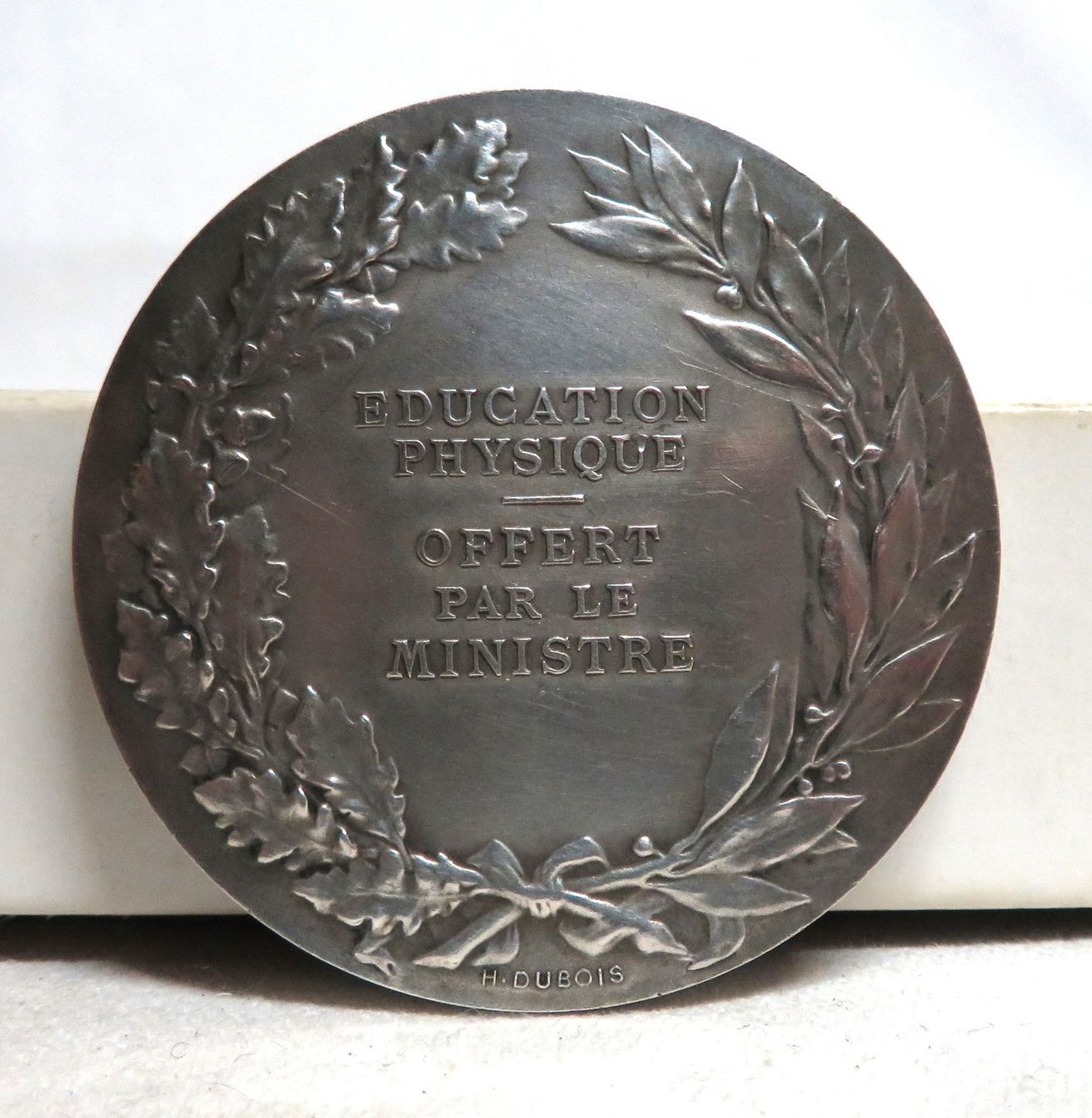Medaillen: Medaille "EDUCATION PHYSIQUE" Frankreich Bronce versilbert – Gebraucht aus Tüscherz-Alfermée von Newpad 4
