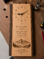 Holzuhr 20 × 40 cm mit Rinde 