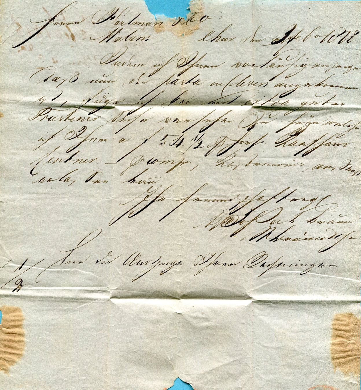 Tutti i francobolli: Faltbrief von Chur nach Malans 1818 – Usato da Opfikon venduto da Prophila 1