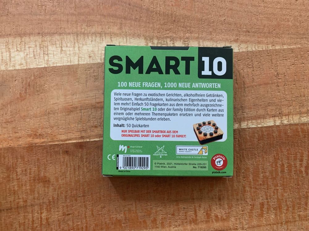 Brettspiel - Smart 10 & Erweiterung Food and Drinks