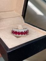 Einzigartiger Rubin Ring/18k/Diamanten