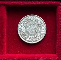 Schweiz 1/2 Silber-Franken 1952 vzgl Stehende Helvetia