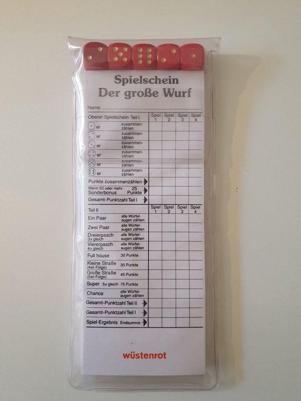 Giochi: Würfelspiel: Der grosse Wurf – Usato da Ennetbühl venduto da Steph048