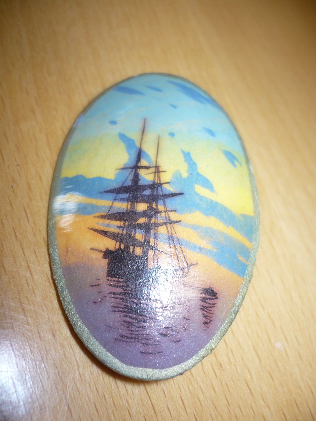 Spille & Fermagli: Brosche Vintage mit Segelschiff – Usato da Merzligen venduto da Marthe22 1