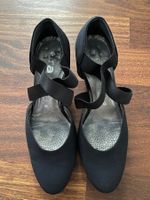 Neuwertige schwarze Stoff-Schuhe  Gr.37 Absatz 5cm