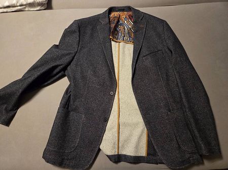 Sakko / Jacket Lang-Grösse 106 dunkelgrau