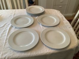 8 TCM Speiseteller, weiss