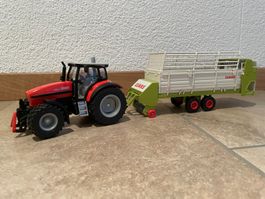 SIKU Same Iron 110 mit Claas Ladewagen