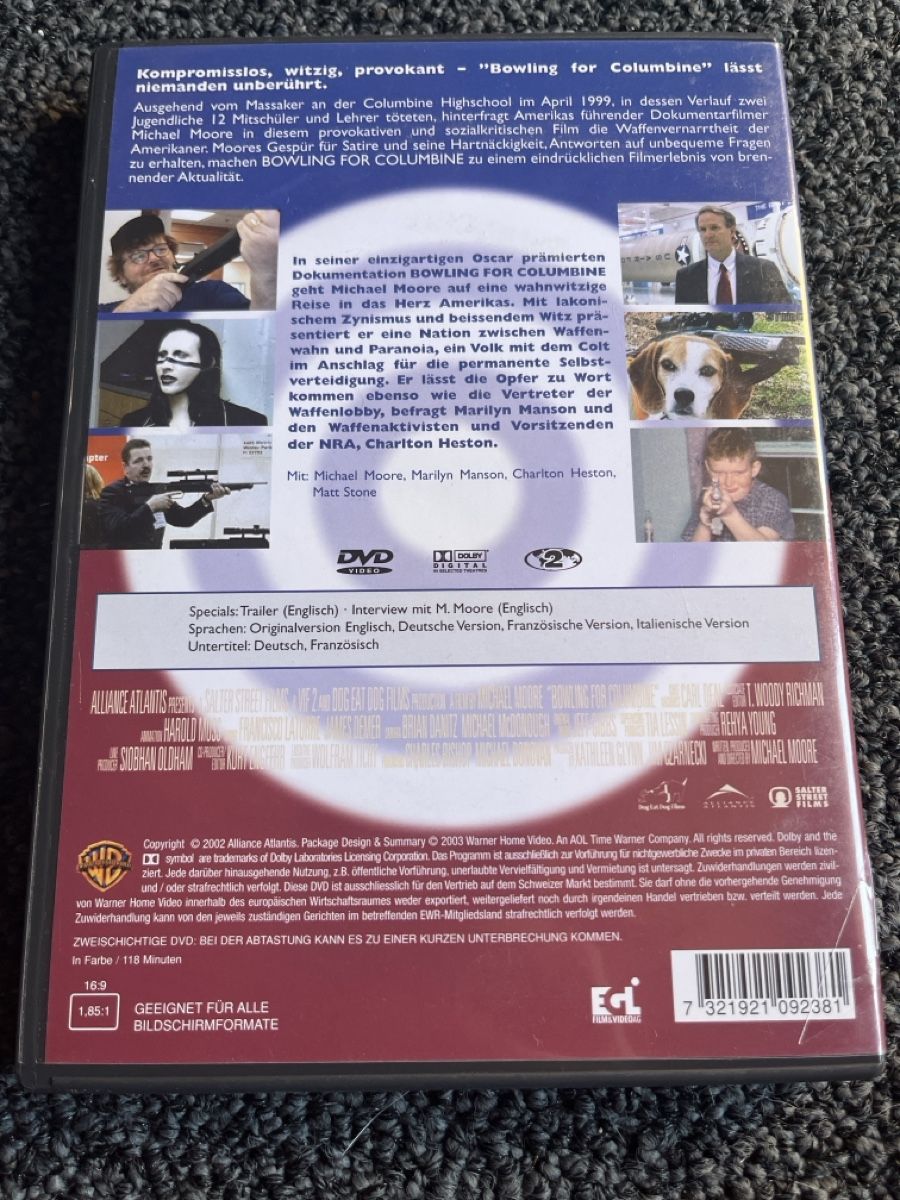 Tutti i DVDs: Bowling for Columbine (21699) – Usato da Ruswil venduto da jan_bxl5 1