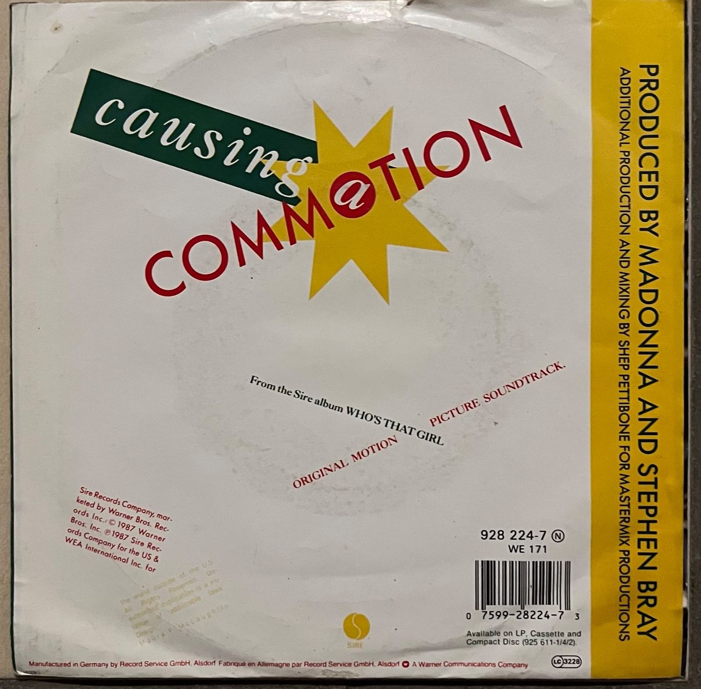 Schallplatten: MADONNA - CAUSING A COMMOTION – Gebraucht aus Bussigny von vinyl-pas-cher 1