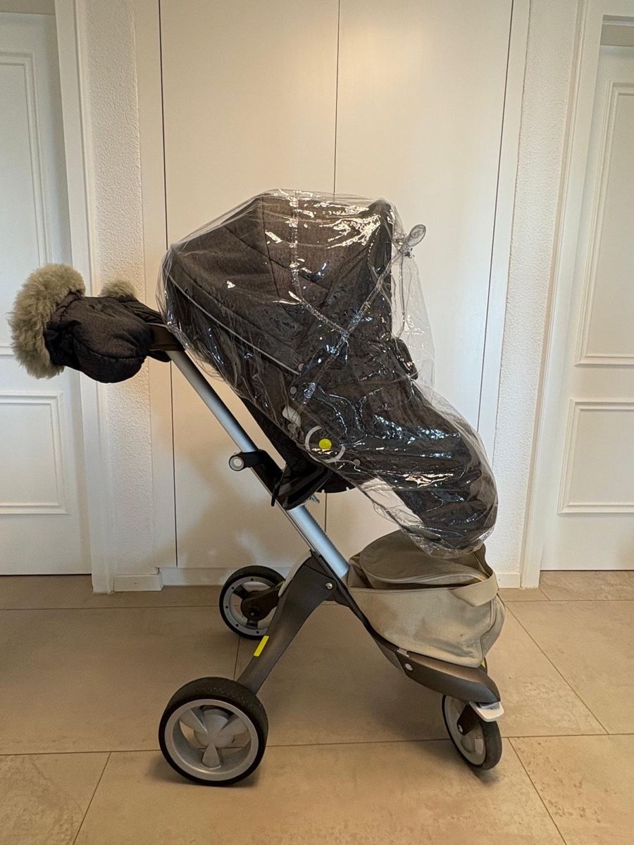 Stokke Kinderwagen: Stokke Kinderwagen beige inkl. Winterset – Gebraucht aus Altendorf von Marsa11 4