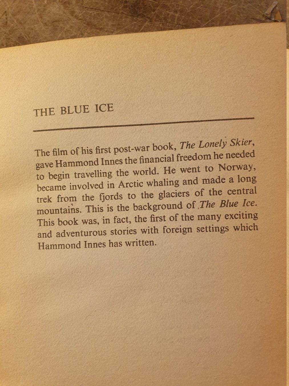 Libri: The Blue Ice - Hammond Innes – Usato da Zürich venduto da loosebone 1